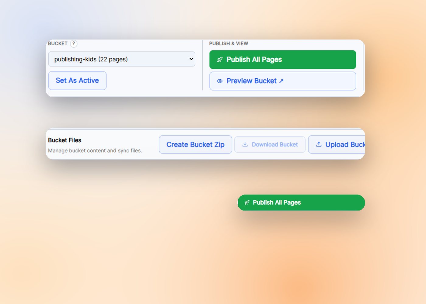 Publish all pages in one click