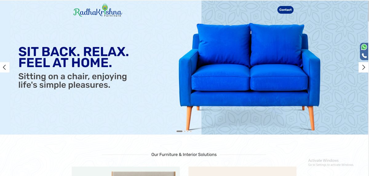 Radha Krishna Furniture website